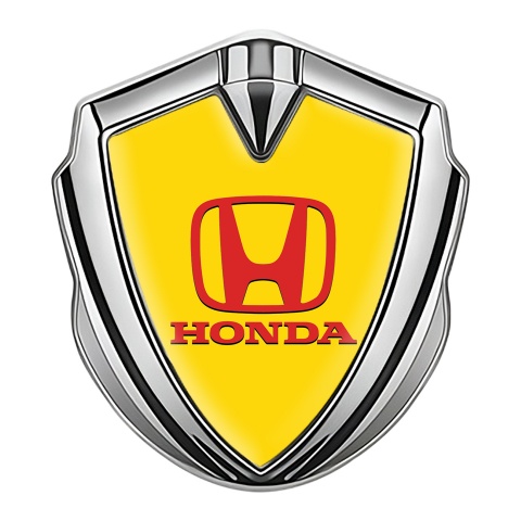 Honda Domed Self Adhesive Emblem Silver Pure Yellow Crimson Logo
