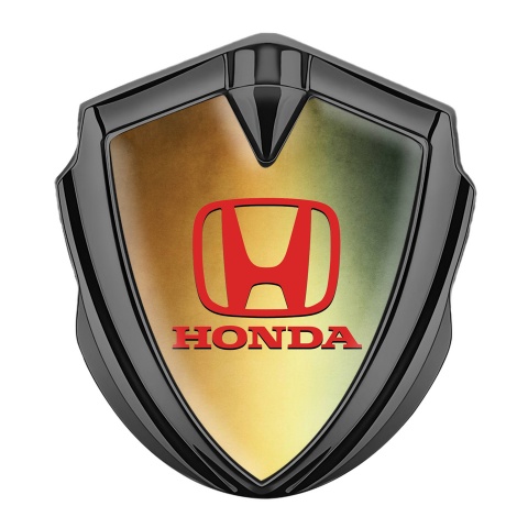Honda Bodyside Badge Self Adhesive Graphite Rusty Gradient Crimson Logo