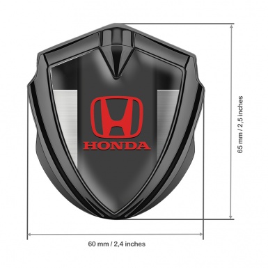 Honda Tuning Emblem Self Adhesive Graphite Dark Base Metallic Effect