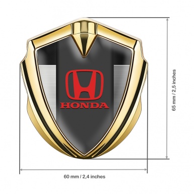 Honda Tuning Emblem Self Adhesive Gold Dark Base Metallic Effect