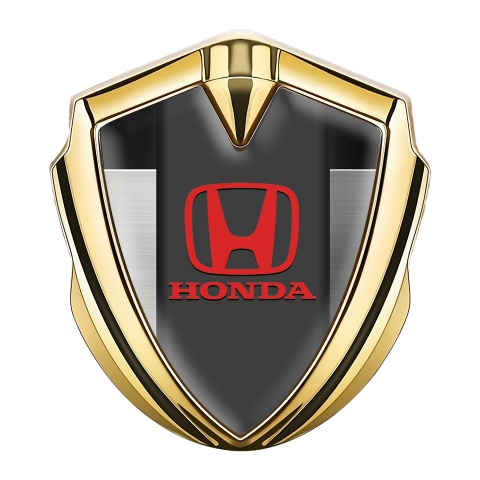 Honda Tuning Emblem Self Adhesive Gold Dark Base Metallic Effect