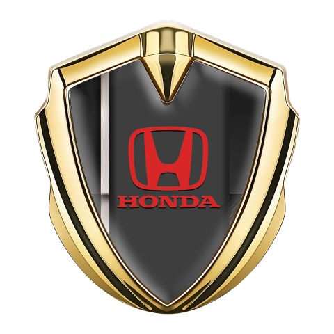 Honda Fender Emblem Badge Gold Dark Grey Sport Line Edition