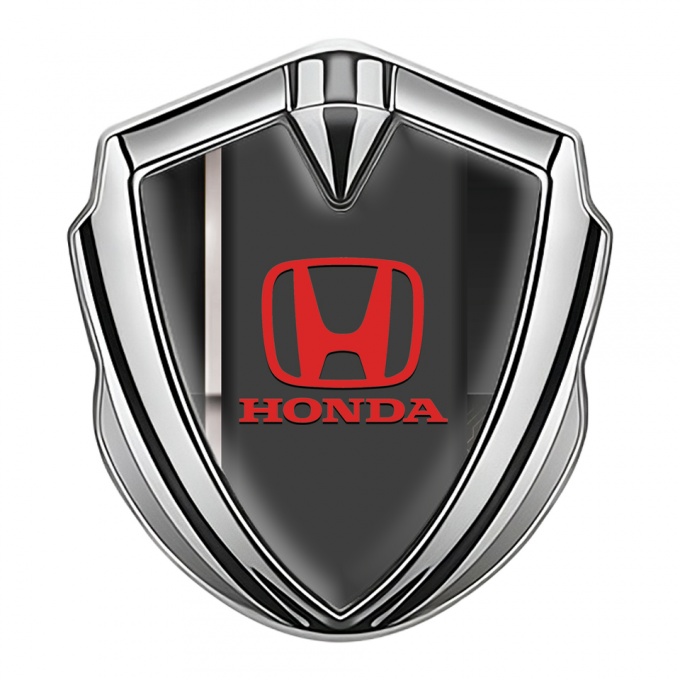 Honda Fender Emblem Badge Silver Dark Grey Sport Line Edition