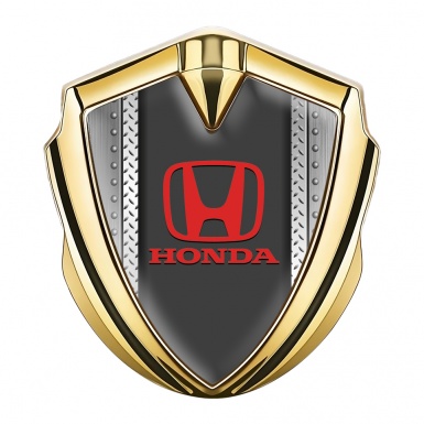 Honda Fender Metal Domed Emblem Gold Industrial Elements Design