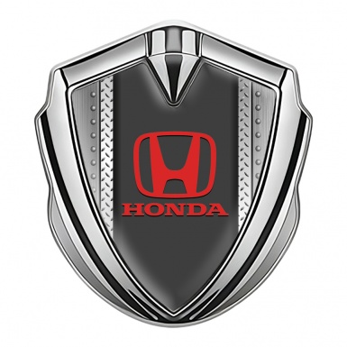 Honda Fender Metal Domed Emblem Silver Industrial Elements Design