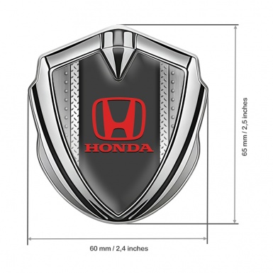 Honda Fender Metal Domed Emblem Silver Industrial Elements Design