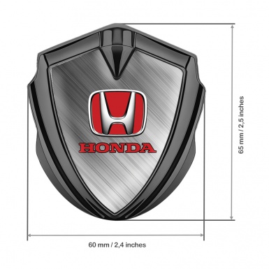 Honda Emblem Self Adhesive Graphite Side Strokes Steel Base Design