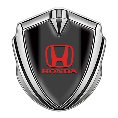 Honda Fender Metal Emblem Silver Noir Black Red Classic Logo