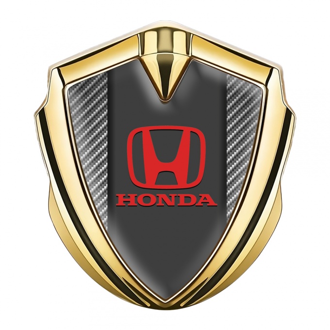 Honda Bodyside Emblem Badge Gold Light Carbon Center Pilon