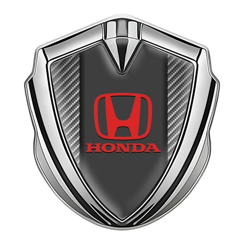 Honda Bodyside Emblem Badge Silver Light Carbon Center Pilon