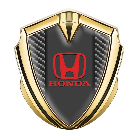Honda Bodyside Domed Emblem Gold Dark Carbon Classic Edition
