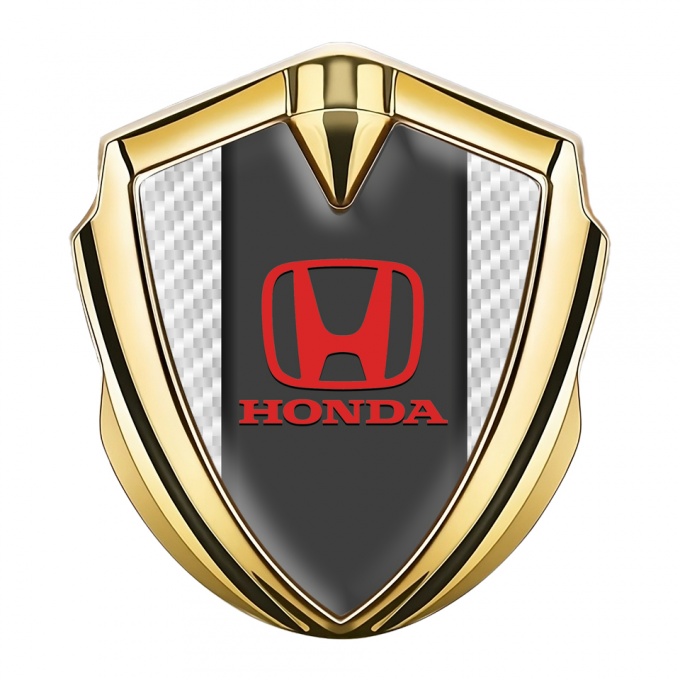 Honda Bodyside Badge Self Adhesive Gold White Carbon Crimson Design