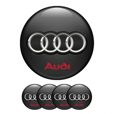 Audi Wheel Center Caps Emblem 3D Rings Logo 2