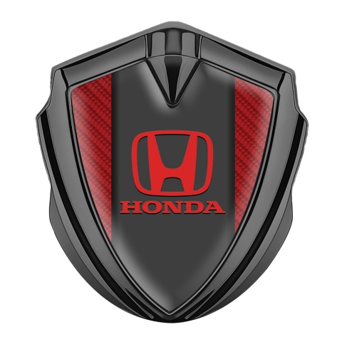 Honda Emblem Badge Self Adhesive Graphite Red Carbon Dark Element
