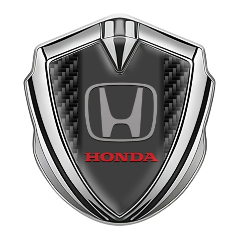 Honda Emblem Fender Badge Silver Black Carbon Crimson Edition