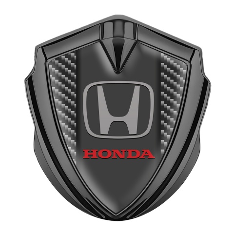 Honda Emblem Trunk Badge Graphite Dark Carbon Grey Classic Logo