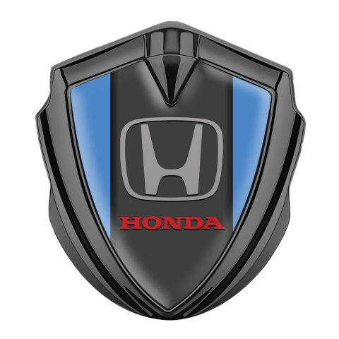 Honda Bodyside Emblem Badge Graphite Blue Base Grey Classic Logo