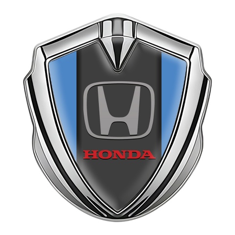 Honda Bodyside Emblem Badge Silver Blue Base Grey Classic Logo