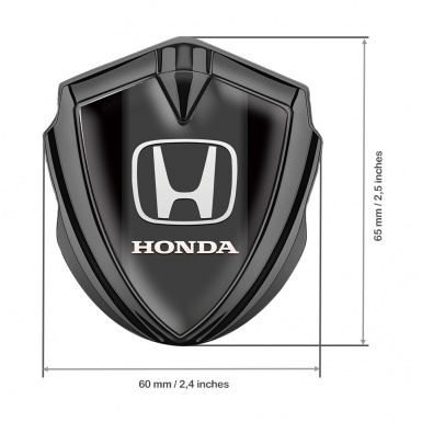 Honda Bodyside Badge Self Adhesive Graphite Black White Logo Edition