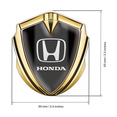 Honda Bodyside Badge Self Adhesive Gold Black White Logo Edition