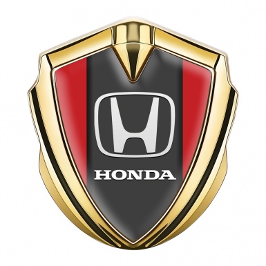 Honda Emblem Badge Self Adhesive Gold Red Grey Logo Edition
