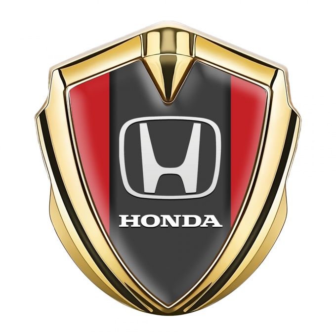 Honda Emblem Badge Self Adhesive Gold Red Grey Logo Edition