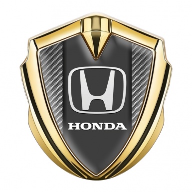 Honda Fender Emblem Metal Gold Light Carbon Grey Edition