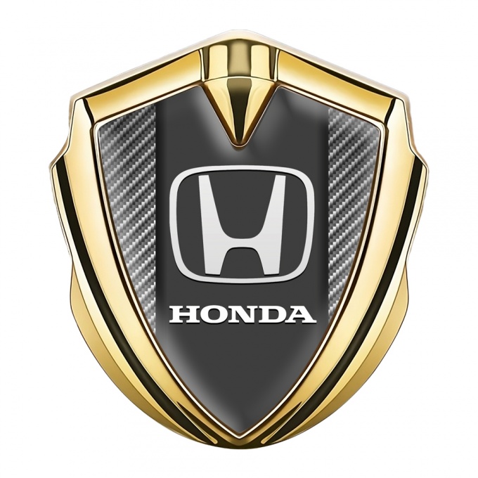 Honda Fender Emblem Metal Gold Light Carbon Grey Edition