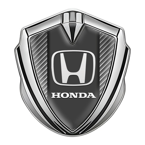 Honda Fender Emblem Metal Silver Light Carbon Grey Edition