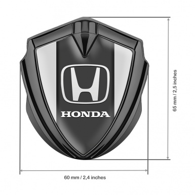 Honda Bodyside Emblem Badge Graphite Light Grey Classic Logo Design