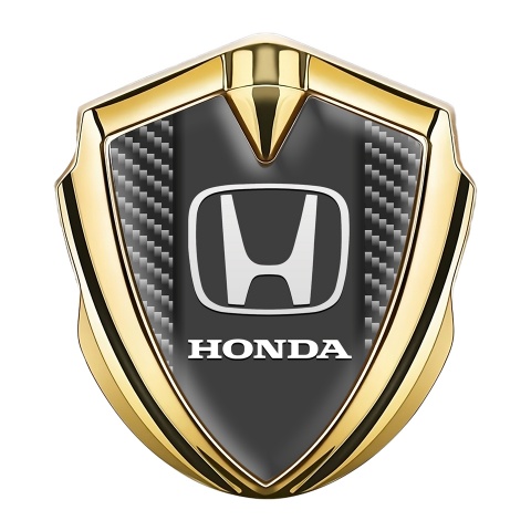 Honda Metal Emblem Self Adhesive Gold Dark Carbon Center Console