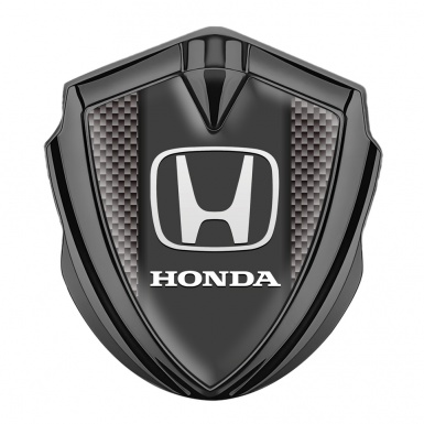 Honda 3D Car Metal Domed Emblem Graphite Grey Carbon Dark Console