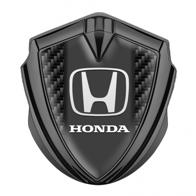 Honda Abzeichen selbstklebend Graphit Tonfarbe Schwarz Kohlenstoff Hintergrund und Weiss Logo 