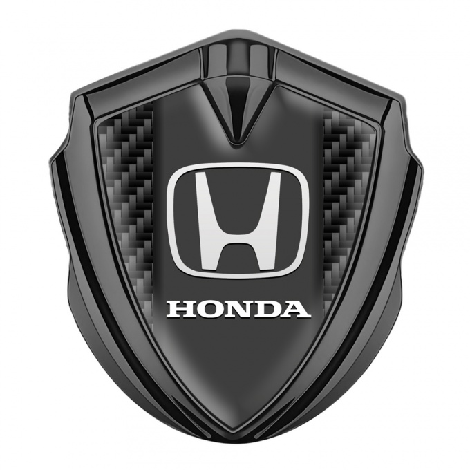 Honda Emblem Badge Self Adhesive Graphite Dark Carbon Grey Edition