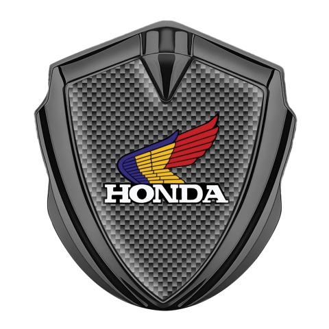 Honda Trunk Emblem Badge Graphite Grey Carbon Tricolor Motif