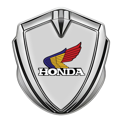 Honda Bodyside Domed Emblem Silver Grey Base Colorful Edition