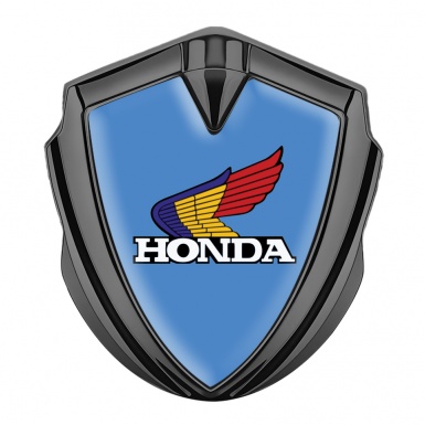 Honda Metal Emblem Self Adhesive Graphite Dark Blue Color Design