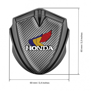 Honda Bodyside Emblem Self Adhesive Graphite Light Carbon Tricolor Logo