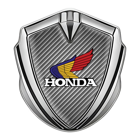 Honda Bodyside Emblem Self Adhesive Silver Light Carbon Tricolor Logo