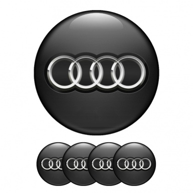 Audi Silicone Stickers Center Hub 3D Rings 3