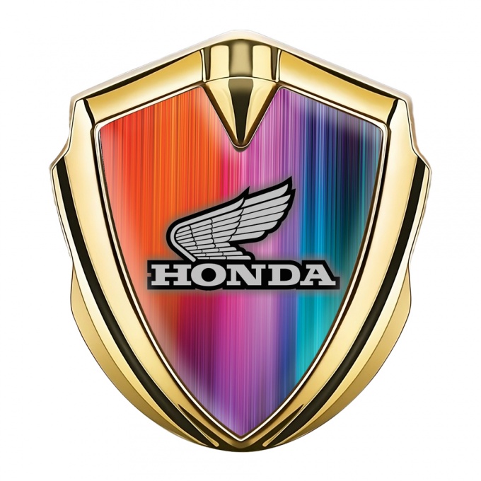 Honda Bodyside Emblem Self Adhesive Gold Color Gradient Wings Logo