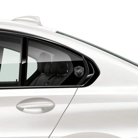 Honda Emblem Badge Self Adhesive Graphite Side Frame Grey Logo