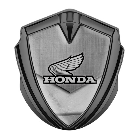 Honda Emblem Trunk Badge Graphite Stone Slab Monochrome Design
