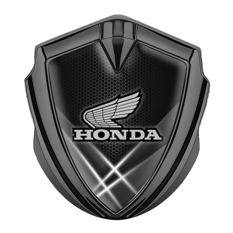 Honda Trunk Emblem Badge Graphite Light Hex Monochrome Edition