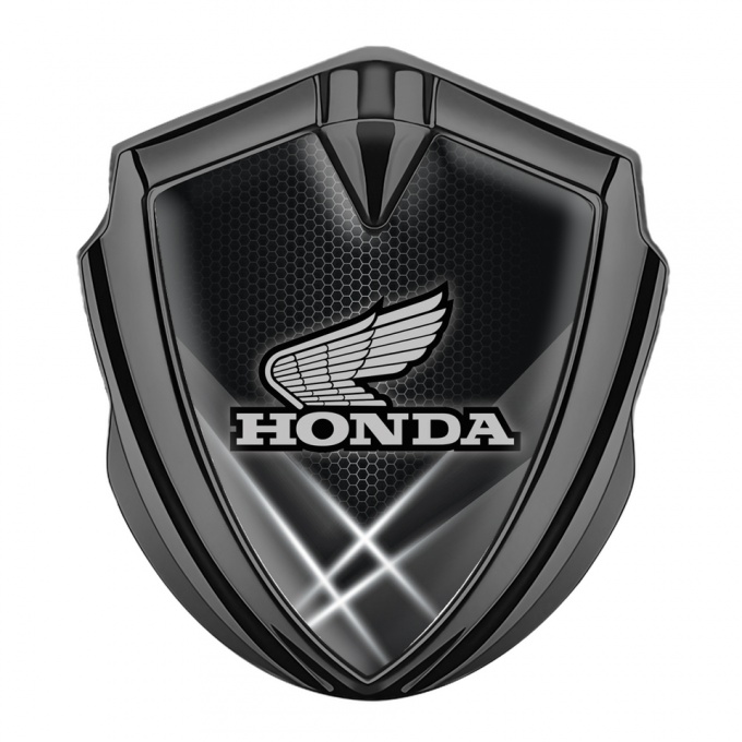 Honda Trunk Emblem Badge Graphite Light Hex Monochrome Edition