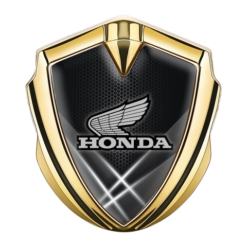 Honda Trunk Emblem Badge Gold Light Hex Monochrome Edition