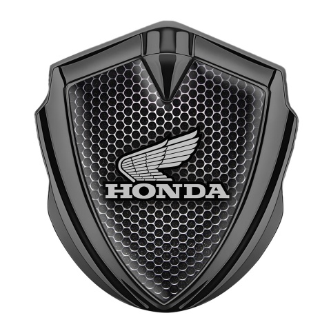 Honda Bodyside Emblem Self Adhesive Graphite Dark Mesh Greyscale Logo