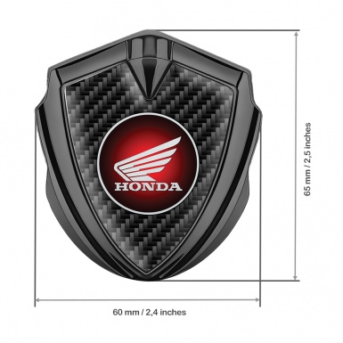 Honda Emblem Self Adhesive Graphite Black Carbon Crimson Circle Logo