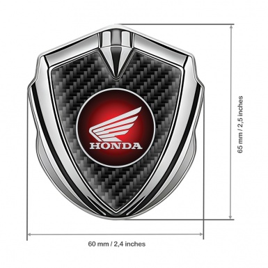 Honda Emblem Self Adhesive Silver Black Carbon Crimson Circle Logo