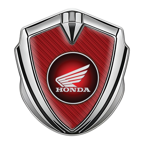 Honda Bodyside Emblem Badge Silver Red Carbon Crimson Edition